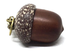 LV-5072 Manzanita & Betel Nut Acorn Pendant Box, Charm, Pill Holder-SCREW CAP