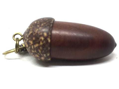 LV-5076  Manzanita  & Betelnut Acorn Pendant Box,Bag Charm, Keychain-SCREW CAP