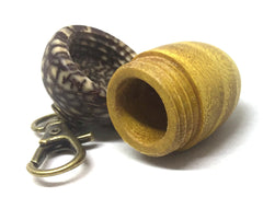 LV-5109 Osage Orange & Betel Nut Acorn Pendant Box, Keychain, Pill Fob-SCREW CAP