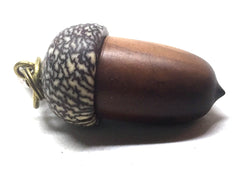 LV-5118  Manzanita  & Betelnut Acorn Pendant Box,Bag Charm, Keychain-SCREW CAP