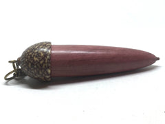 LV-5122 Acorn Pendant Box, Secret Compartment from Purpleheart & Betel Nut-SCREW CAP