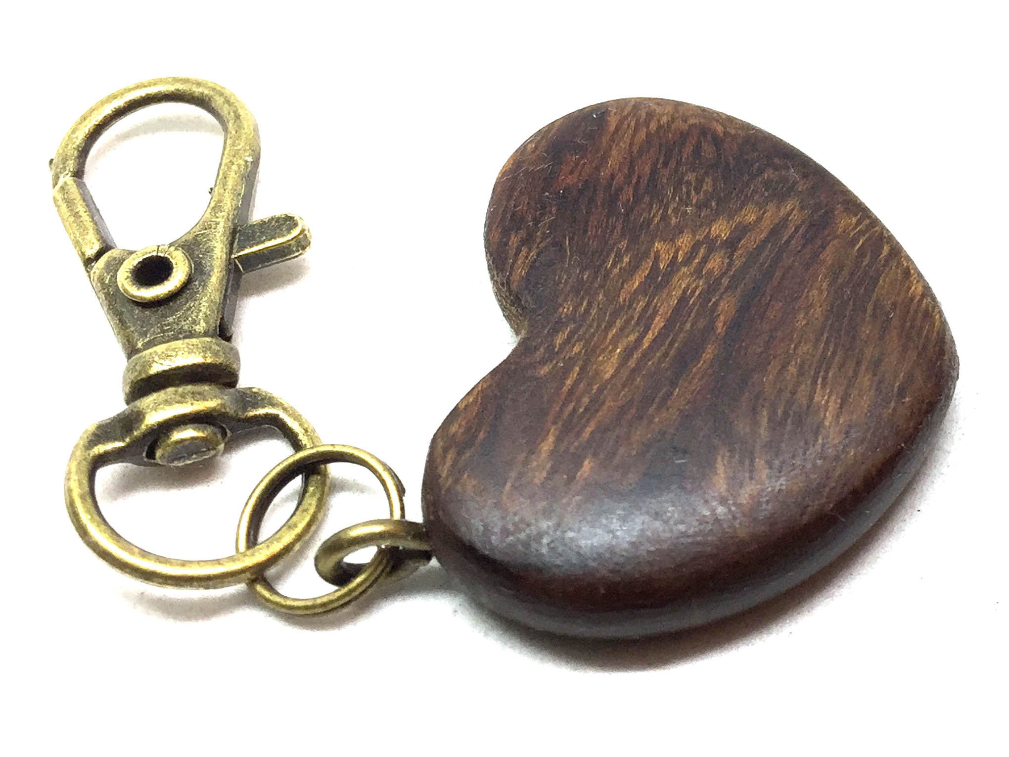 LV-5128 Arizona Desert Ironwood Wooden Heart Charm, Keychain, Wedding Gift-Unique Hand Made