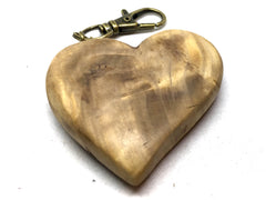 LV-5135 Coffeewood Heart Charm, Keychain, Wedding, Valentine Gift-HAND CARVED