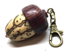 LV-5143 Camatillo & Raffia Nut Acorn Pendant Box, Charm, Pill Holder-SCREW CAP