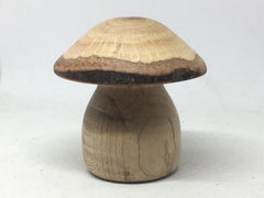 LV-5169 Birdseye Maple  & Valley Oak Wooden Mushroom Keepsake Box, Pill, Jewelry Box-THREADED