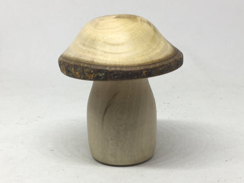 LV-5170  American Holly & Edible Fig Wooden Mushroom Box-THREADED