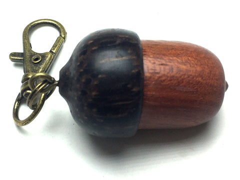 LV-5220  Wooden Acorn Pendant Box  from Cardinalwood & Black Palm-SCREW CAP