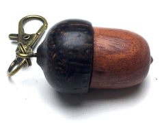 LV-5220  Wooden Acorn Pendant Box  from Cardinalwood & Black Palm-SCREW CAP