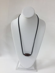 LV-5282 Cocuswood Pendant Necklace, Secret Compartment, Memorial Jewelry -SCREW CAP