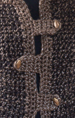 LVO-129 Napoleon Reversible Vest-Hand Crochet-Ready to Ship