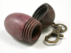 LV-3279  Purpleheart & Patridgewood Acorn Pendant Box, Charm, Pill Holder-SCREW CAP