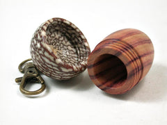 LV-3277 Tulipwood & Betel Nut Acorn Pendant Box, Charm, Pill Holder-SCREW CAP