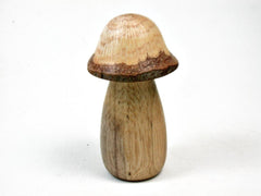 LV-3422  Persimmon & Live Oak Wooden Mushroom Trinket Box, Pill, Jewelry Box-THREADED