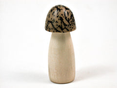 LV-3459  American Holly & Yollilo Palm Nut Wooden Mushroom Box-THREADED