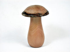 LV-3418 Red-Tip Photinia & Live Oak Wooden Mushroom Pill Box, Jewelry Box-SCREW CAP