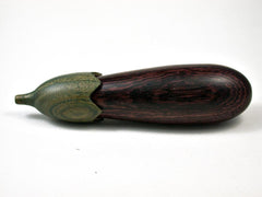 LV-3191 Camatillo & Verawood Eggplant Threaded Trinket Box,  Pill Box, Needle Case-SCREW CAP