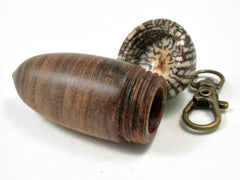 LV-3275 Carob & Betel Nut Acorn Pendant Box, Charm, Pill Holder-SCREW CAP