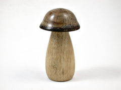 LV-3153  Persimmon & Live Oak Wooden Mushroom Trinket Box, Pill, Jewelry Box-THREADED