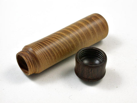 LV-2613 Osage Orange & Partridgewood Slim Pill Box, Cash Stash, Needle Case-SCREW CAP
