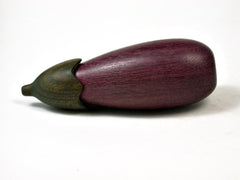 LV-2765  Purpleheart & Verawood Eggplant Threaded Trinket Box, Needle Case, Jewelry Box-SCREW CAP