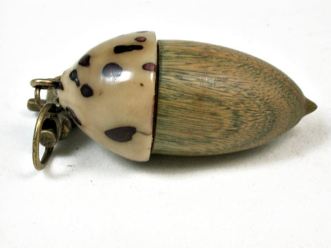 LV-2948  Acorn Pendant Box, Compartment Jewelry from Verawood & Palm Nut-SCREW CAP