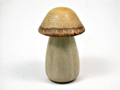 LV-2641 Holly & Wisteria Wooden Mushroom Threaded Box, Urn-SCREW CAP