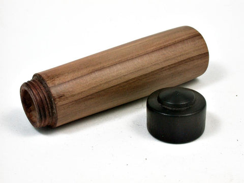 LV-2648 Japanese Sugi & Ebony Slim Box, Toothpick Holder, Needle Case-SCREW CAP