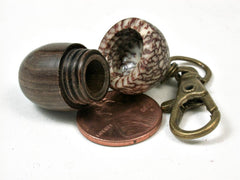 LV-2935  Acorn Pendant Box, Cremation Jewelry from Cocuswood & Betelnut-SCREW CAP
