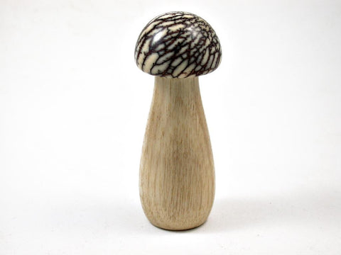 LV-3150  Persimmon & Betel Nut Mushroom Box, Pill Holder-THREADED