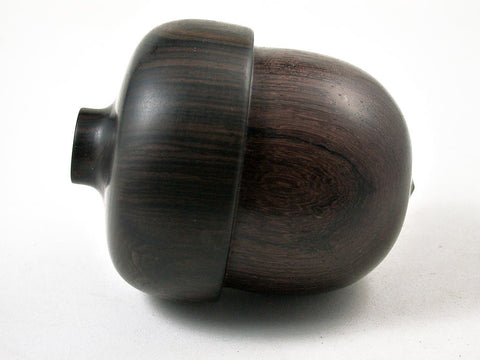 LV-3158 Lanceolaria & Ebony  Acorn Pill Box, Jewelry, Engagement Ring Box-SCREW CAP