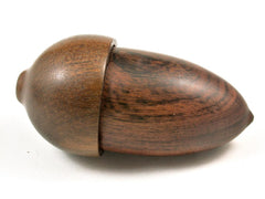 LV-2972  Ironwood & Greebheart Wooden Acorn Jewelry, Ring Box, Pill Box-SCREW CAP