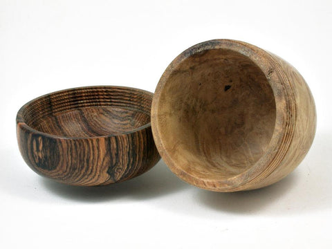LV-2888  Black Locust Burl & Bocote Acorn Jewelry Box, Pill Box, Trinket Box-SCREW CAP