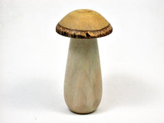 LV-2640 Holly & Wisteria Wooden Mushroom Threaded Box, Urn-SCREW CAP