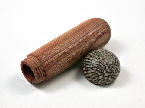 LV-2607 Saltcedar & Betelnut Slim Box, Toothpick Holder, Needle Case-SCREW CAP