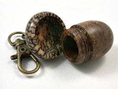LV-2627 Pollyana Burl & Betelnut Pendant Acorn, Charm, Secret Compartment, Cremation Jewelry -SCREW CAP