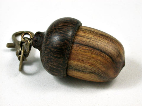 LV-2718  Chittum Wood & Black Palm Acorn Pendant Box-SCREW CAP