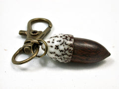 LV-2661 Desert Ironwood & Manila Palm Nut Pendant Acorn, Charm, Secret Compartment, Cremation Jewelry -SCREW CAP