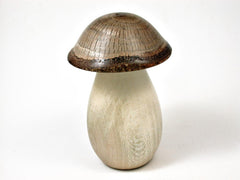 LV-2876 Holly & Live Oak Wooden Mushroom Trinket Box, Pill, Jewelry Box-THREADED CAP
