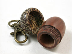 LV-2620  Manzanita  & Betelnut Acorn Pendant Box,Bag Charm, Keychain-SCREW CAP