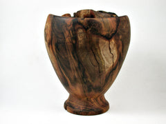 LV-3137  Chittum Wood Turned Pedestal Vessel, Footed Vase, Wooden Bowl
