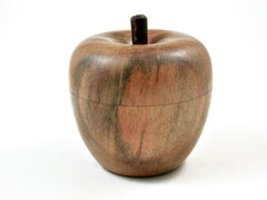 LV-2961 Carob & Ebony Stem Wooden Apple Threaded Box-SCREW CAP