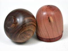 LV-2943 Wooden Acorn Jewelry, Ring Box, Pill Box  from Red Cedar & Tamboti-SCREW CAP