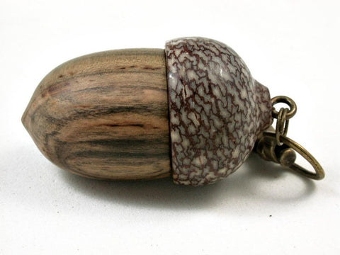 LV-2905 Black Persimmon & Betelnut Acorn Box, Pill Holder, Memorial Pendant-SCREW CAP