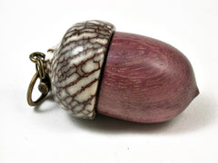 LV-2946  Acorn Pendant Box, Cremation Jewelry from Purpleheart & Betel Nut-SCREW CAP