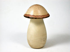LV-2695  Holly & Live Oak Wooden Mushroom Threaded Box, Pill, Jewelry Box-SCREW CAP