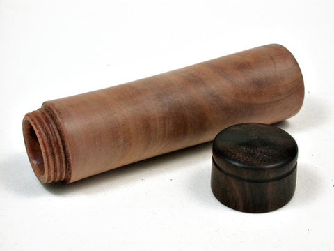 LV-2646 Bermuda Cedar & Ebony Slim Box, Toothpick Holder, Needle Case-SCREW CAP