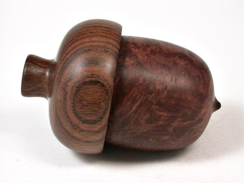 LV-2728  Red Mallee Burl & Chechen Acorn Jewelry, Ring Box, Pill Box-SCREW CAP