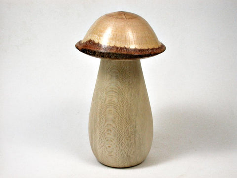 LV-2951  Holly & Live Oak Wooden Mushroom Trinket Box, Pill, Jewelry Box-THREADED