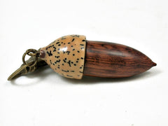 LV-2934  Acorn Pendant Box, Cremation Jewelry from Snakewood & Palm Nut-SCREW CAP