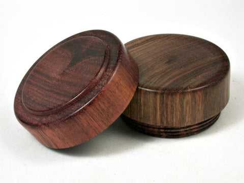 LV-2852  Satin & Chechen Flat Pill Box, Ring Holder, Jewelry Box-SCREW CAP
